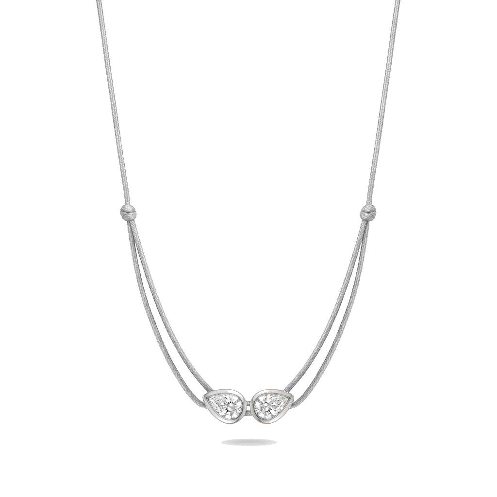 ll-cord:matchy-pear-necklace:Silver Grey