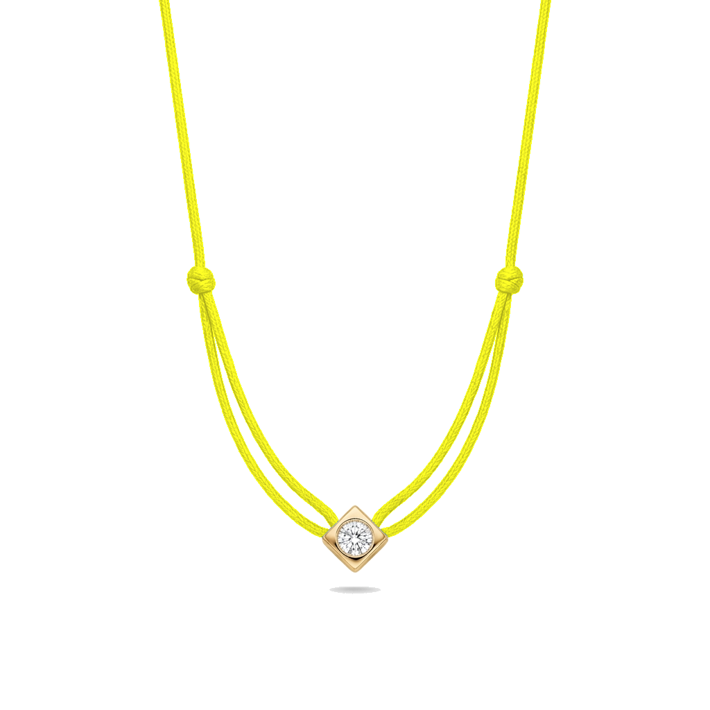 ll-cord:cubix-necklace:FLUO YELLOW
