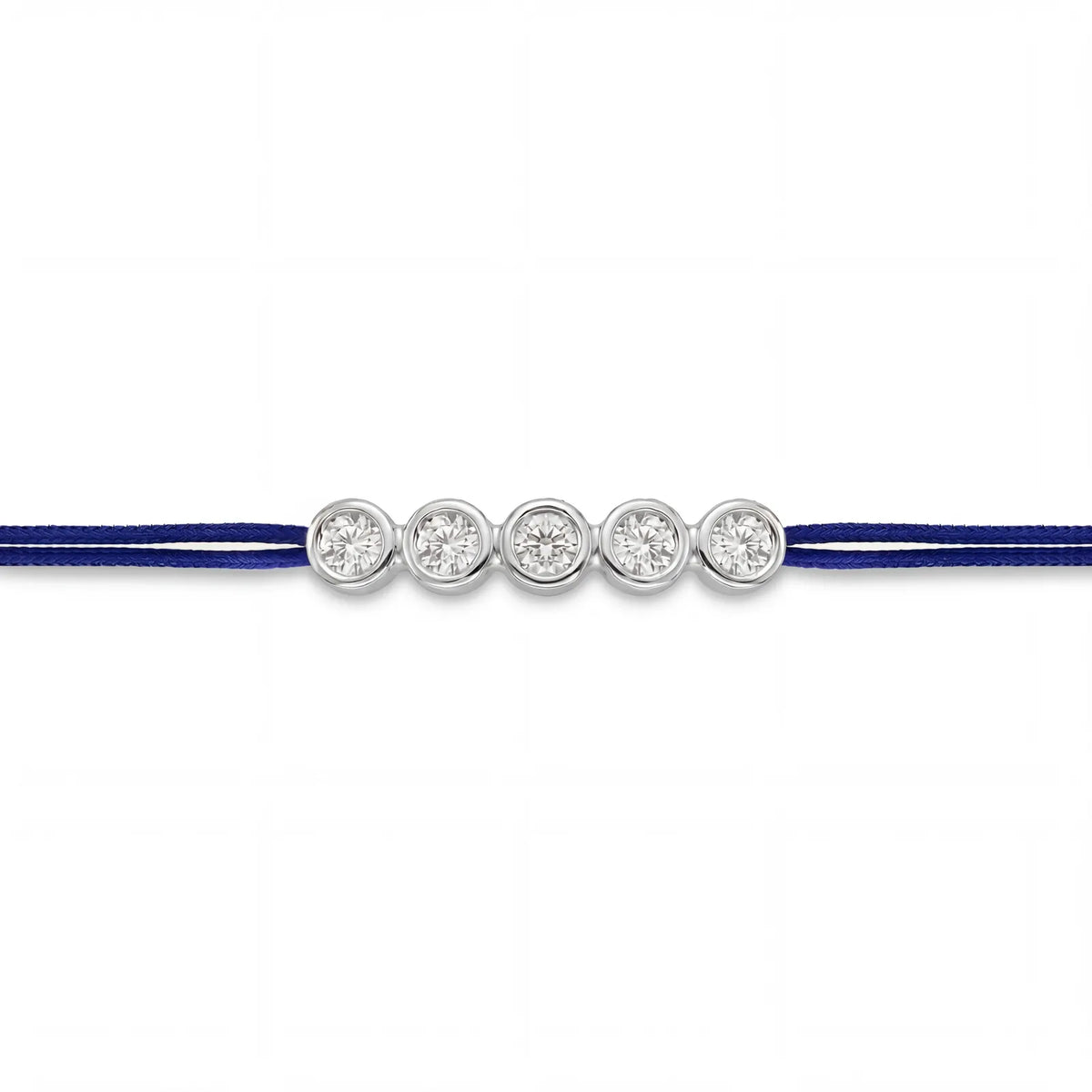 ll-cord:multi-five-necklace:Navy Blue