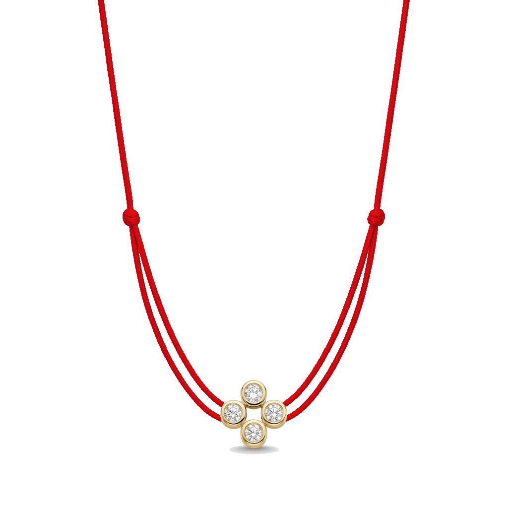 ll-cord:multi-four-necklace:Red