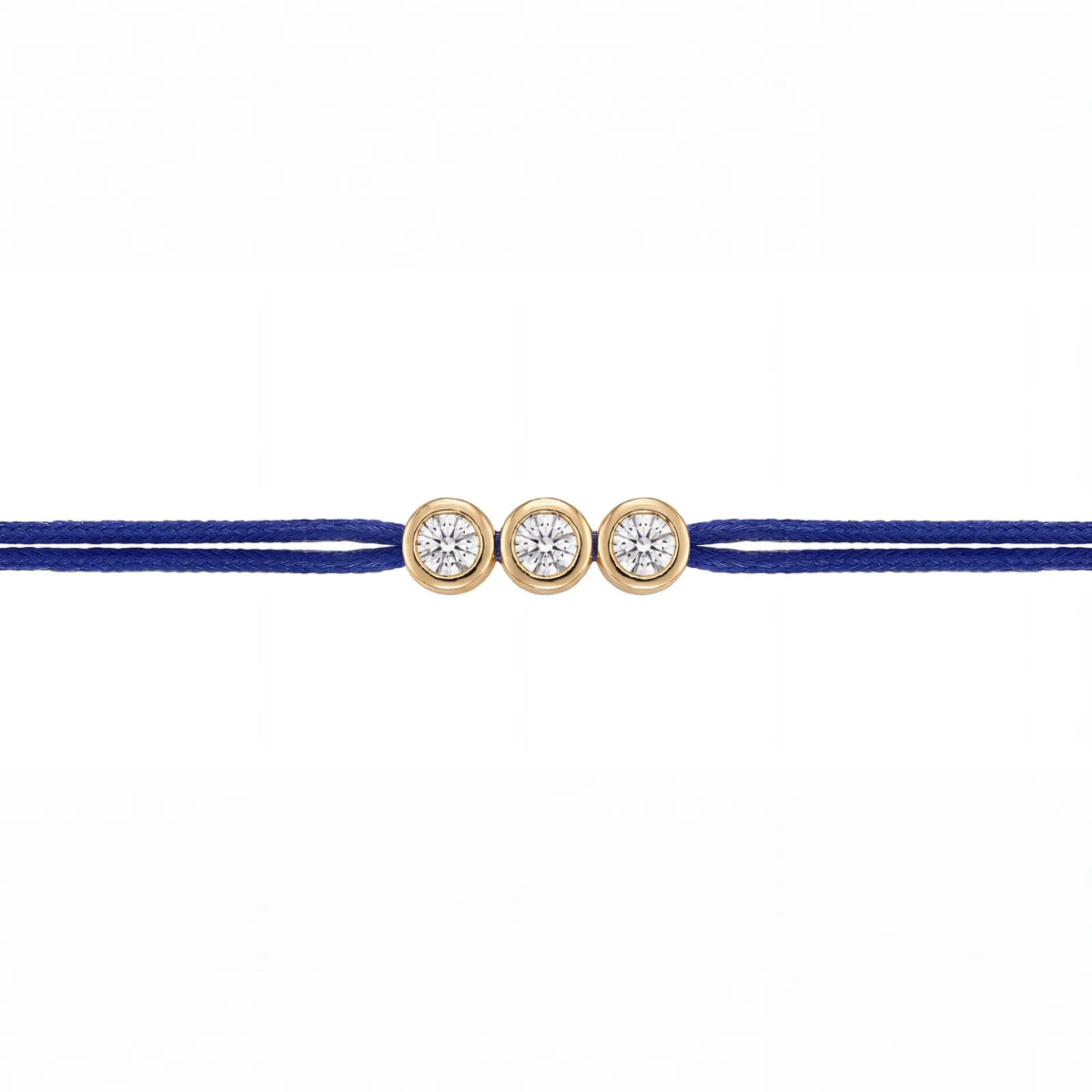 ll-cord:multi-three-necklace:Navy Blue