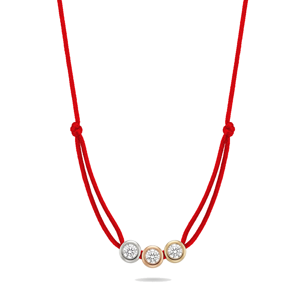 ll-cord:multi-three-necklace:Red