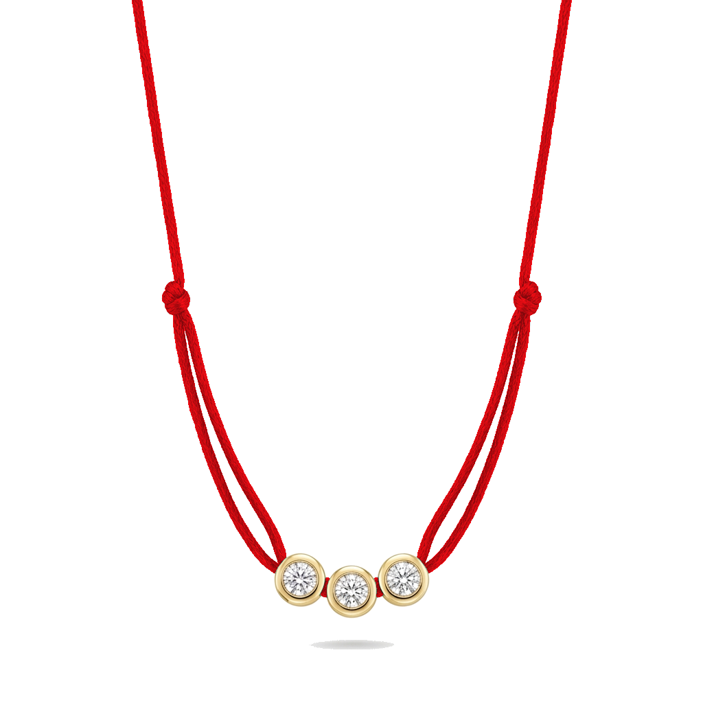 ll-cord:multi-three-necklace:Red