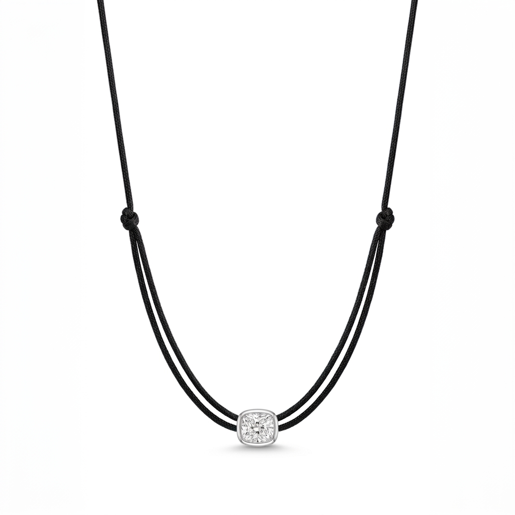 ll-cord:shapy-shine-long-cushion-necklace:Black