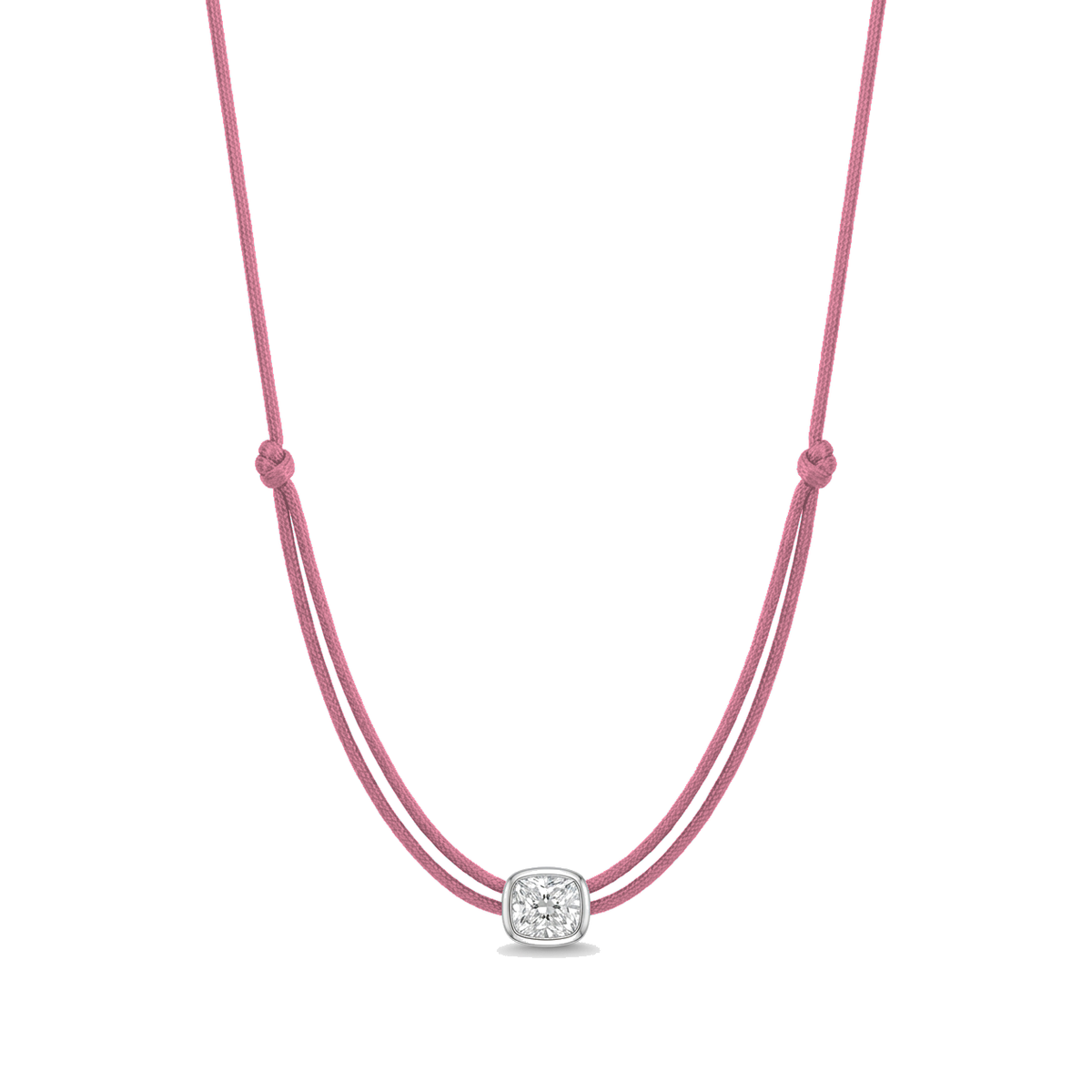 ll-cord:shapy-shine-long-cushion-necklace:Dark Pink