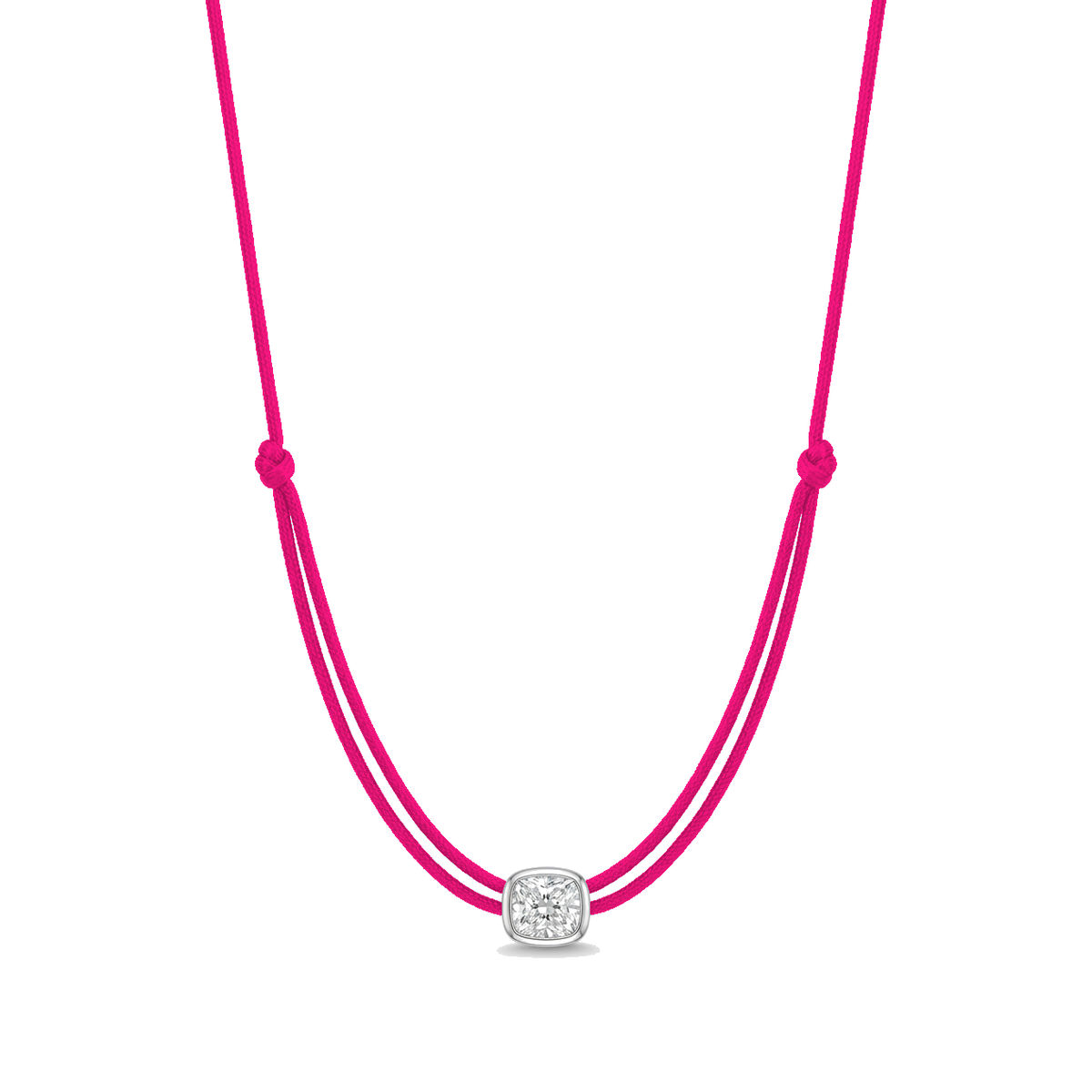 ll-cord:shapy-shine-long-cushion-necklace:Fluo Pink