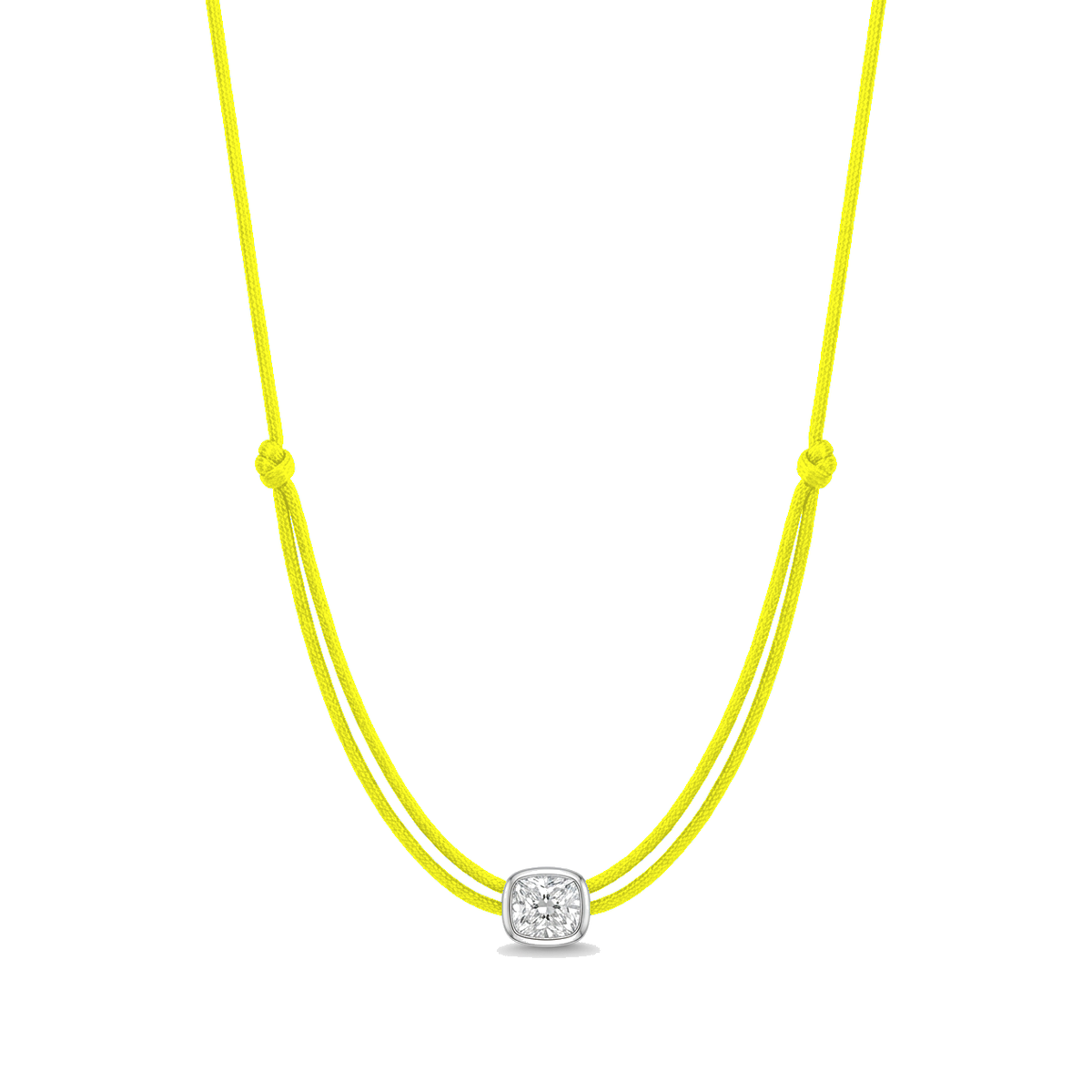 ll-cord:shapy-shine-long-cushion-necklace:Fluo Yellow