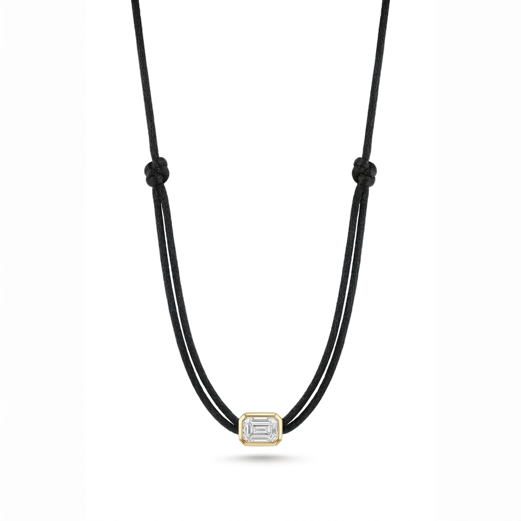 ll-cord:shapy-shine-emerald-necklace:Black