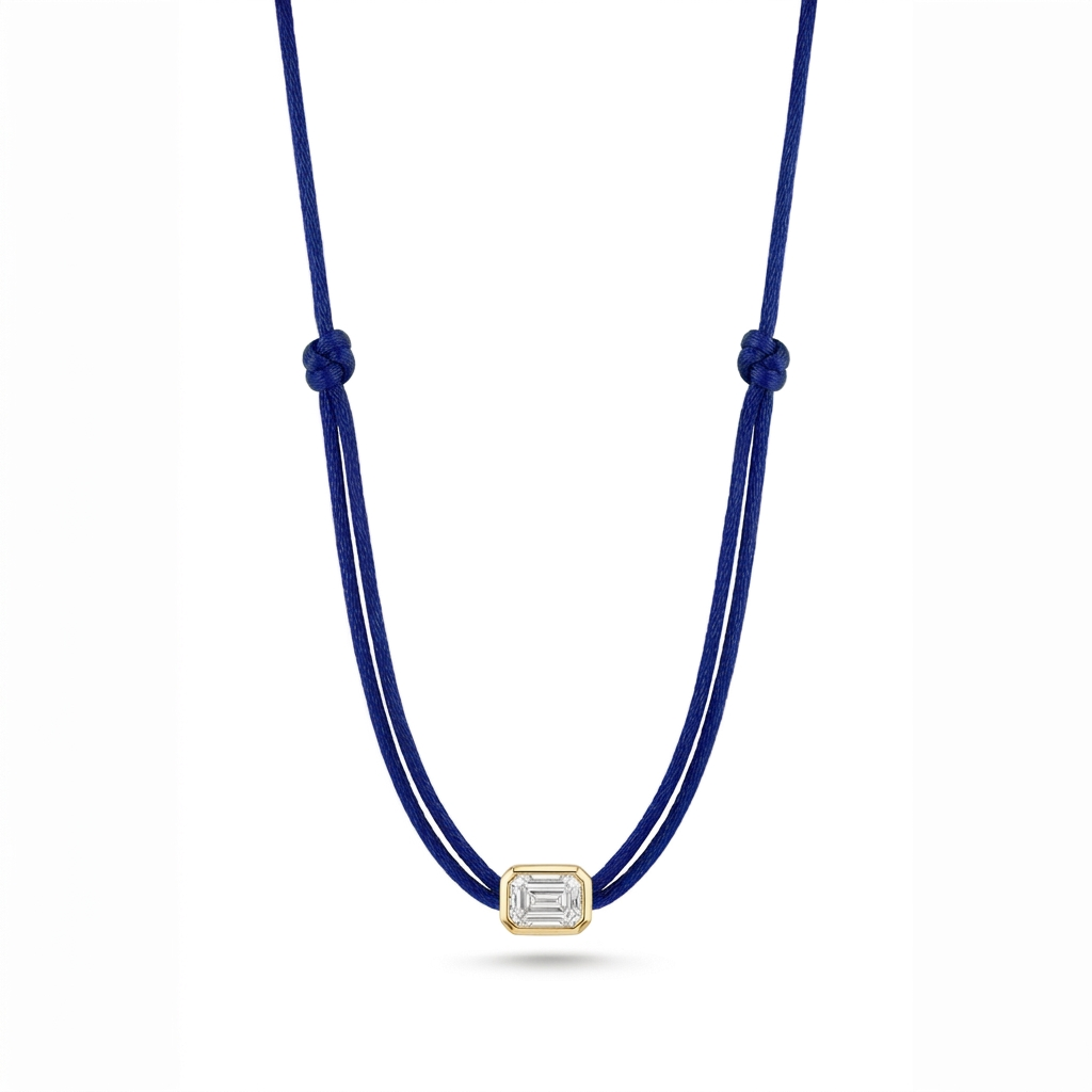 ll-cord:shapy-shine-emerald-necklace:Navy Blue
