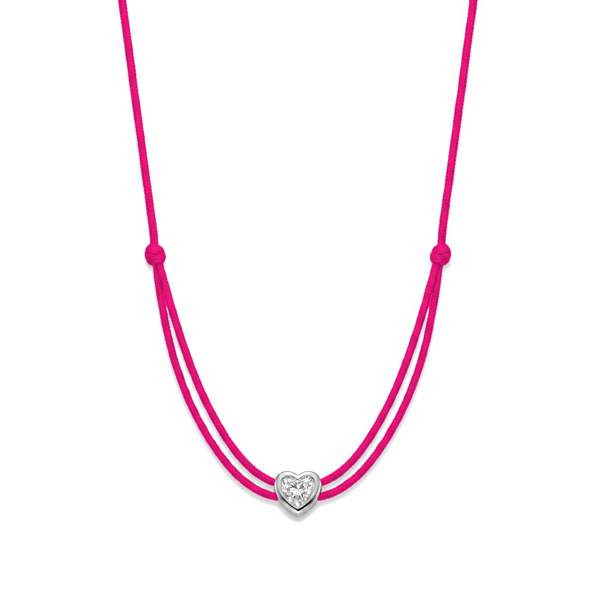 ll-cord:shapy-shine-heart-necklace:Fluo Pink