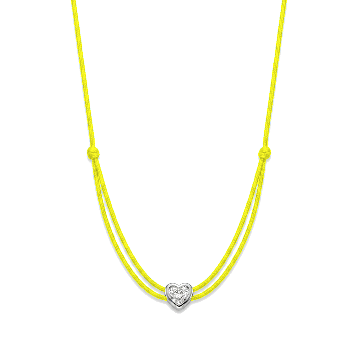 ll-cord:shapy-shine-heart-necklace:Fluo Yellow