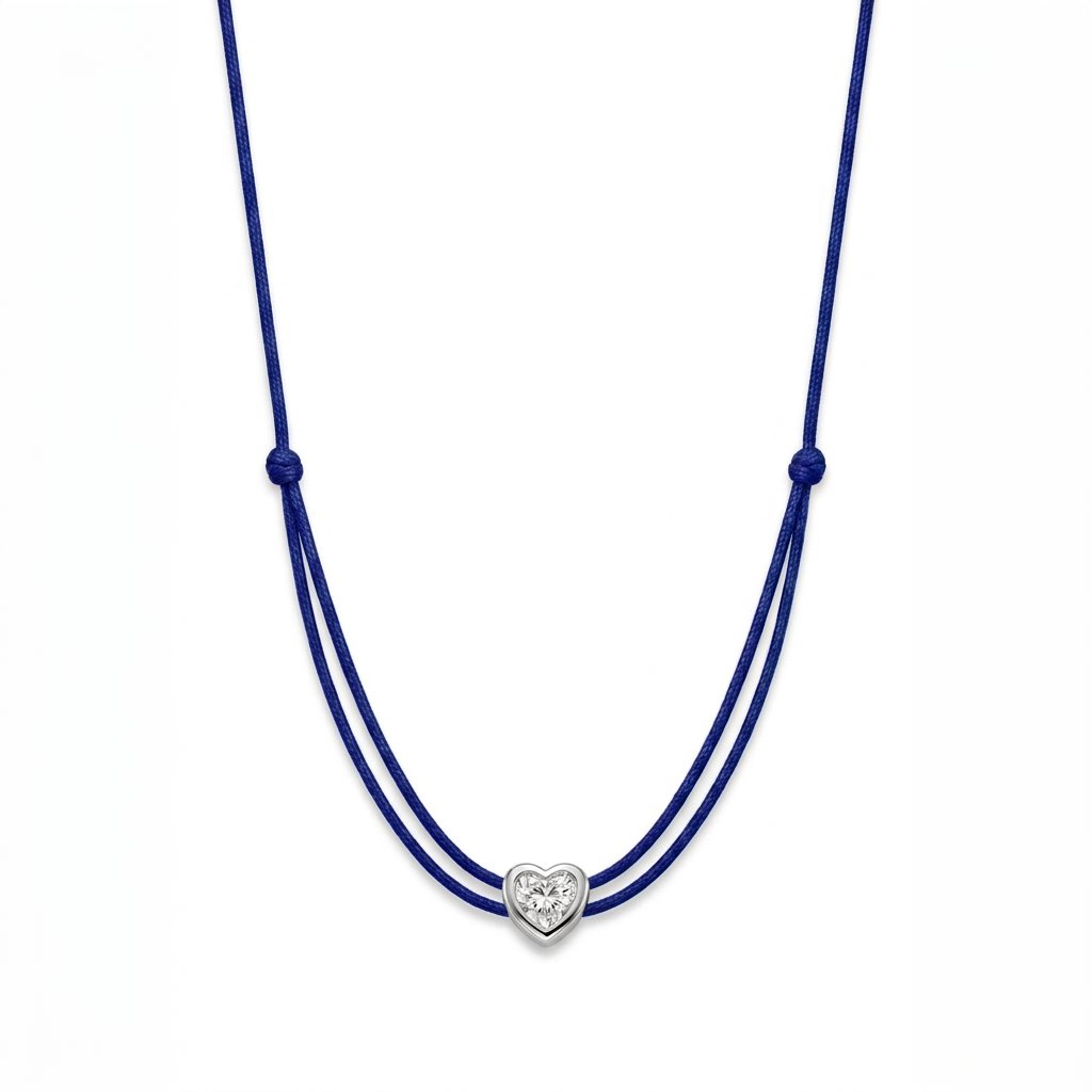 ll-cord:shapy-shine-heart-necklace:Navy Blue