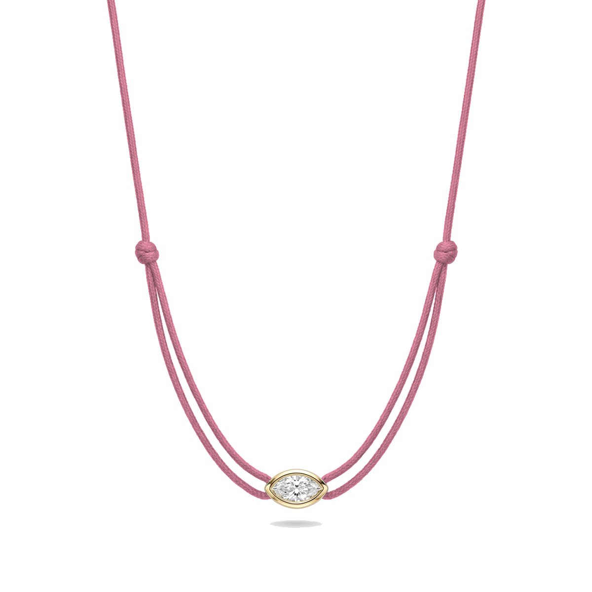 ll-cord:shapy-shine-marquise-necklace:Old Pink
