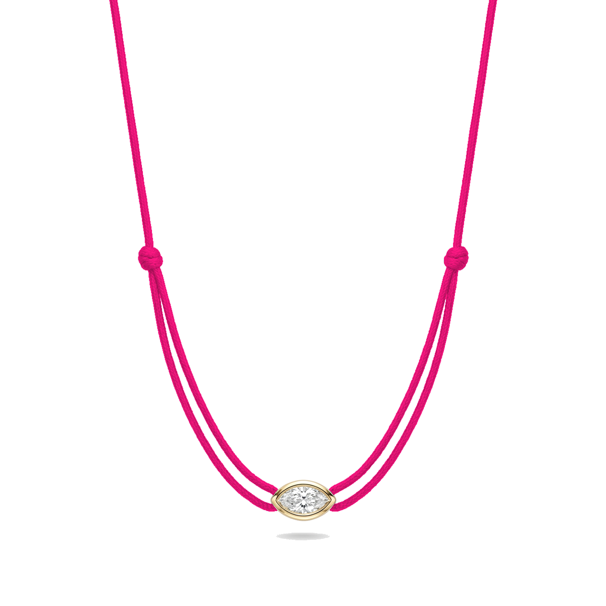 ll-cord:shapy-shine-marquise-necklace:Fluo Pink
