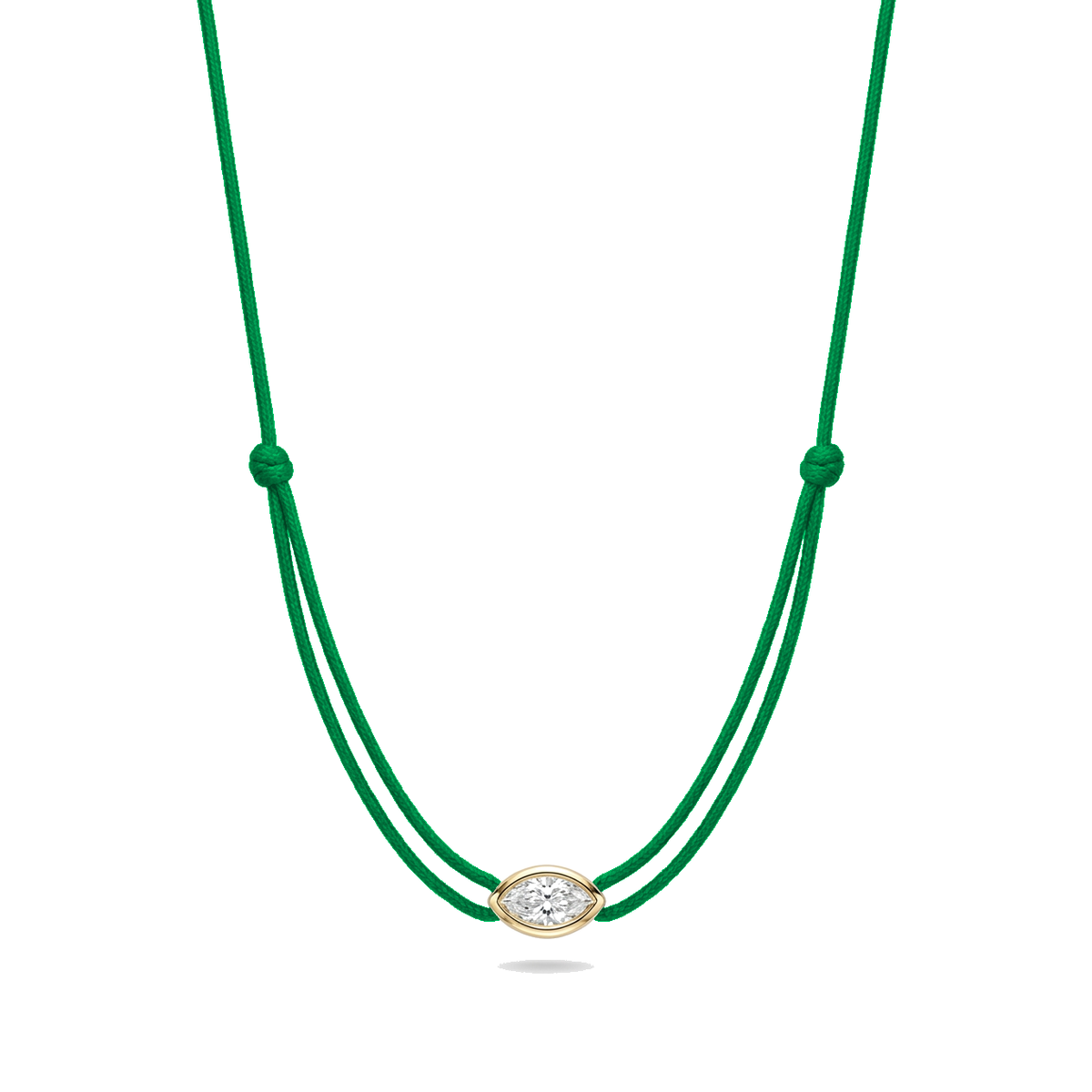 ll-cord:shapy-shine-marquise-necklace:Green
