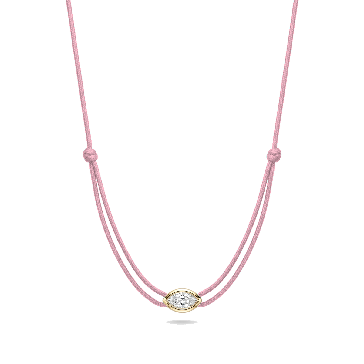 ll-cord:shapy-shine-marquise-necklace:Light Pink