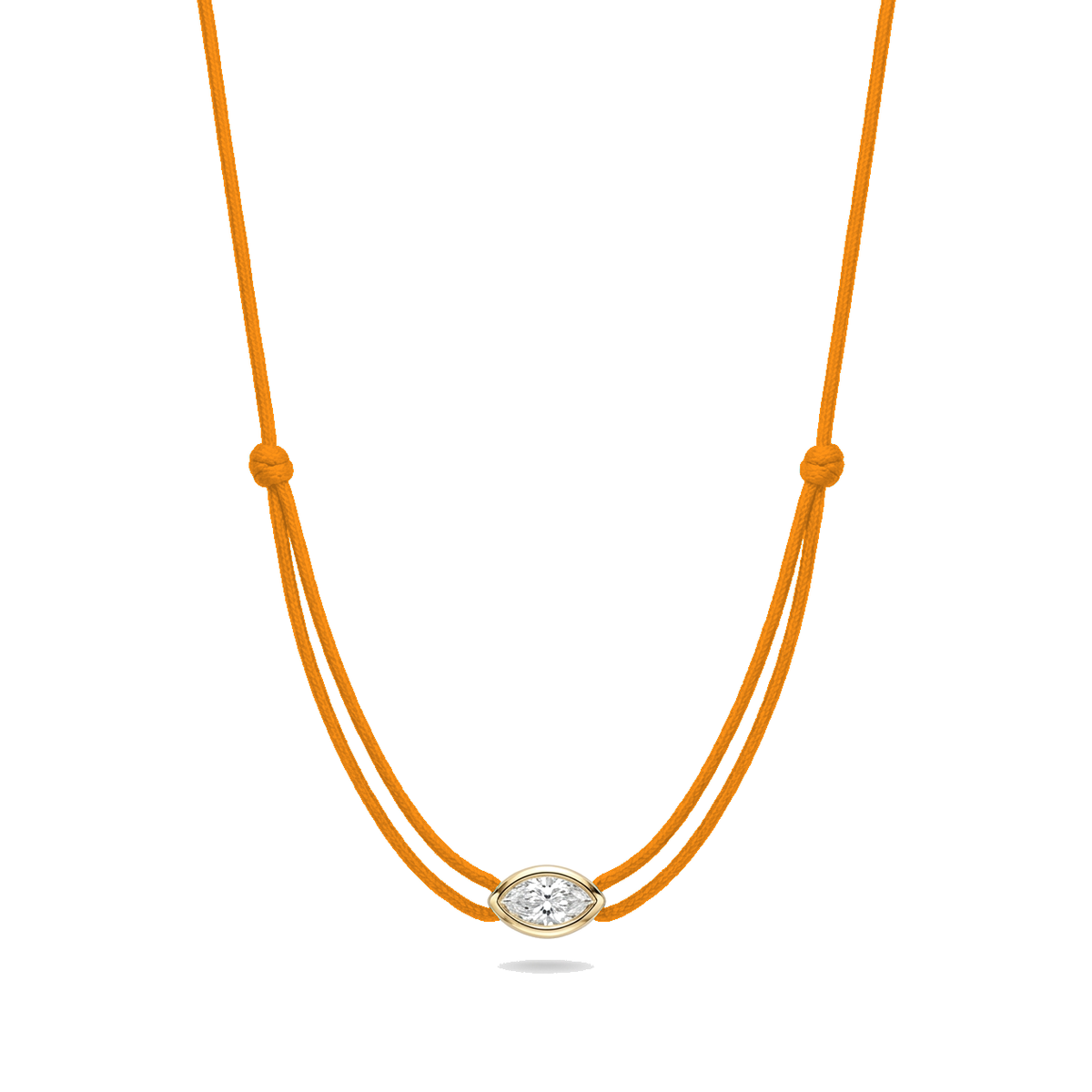 ll-cord:shapy-shine-marquise-necklace:Orange