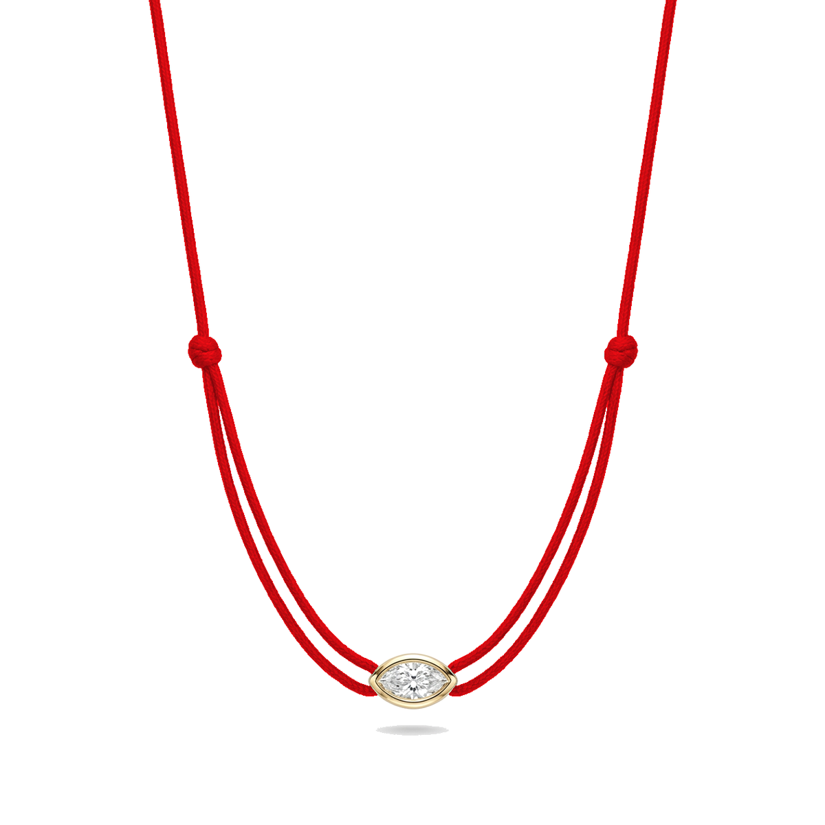 ll-cord:shapy-shine-marquise-necklace:Red