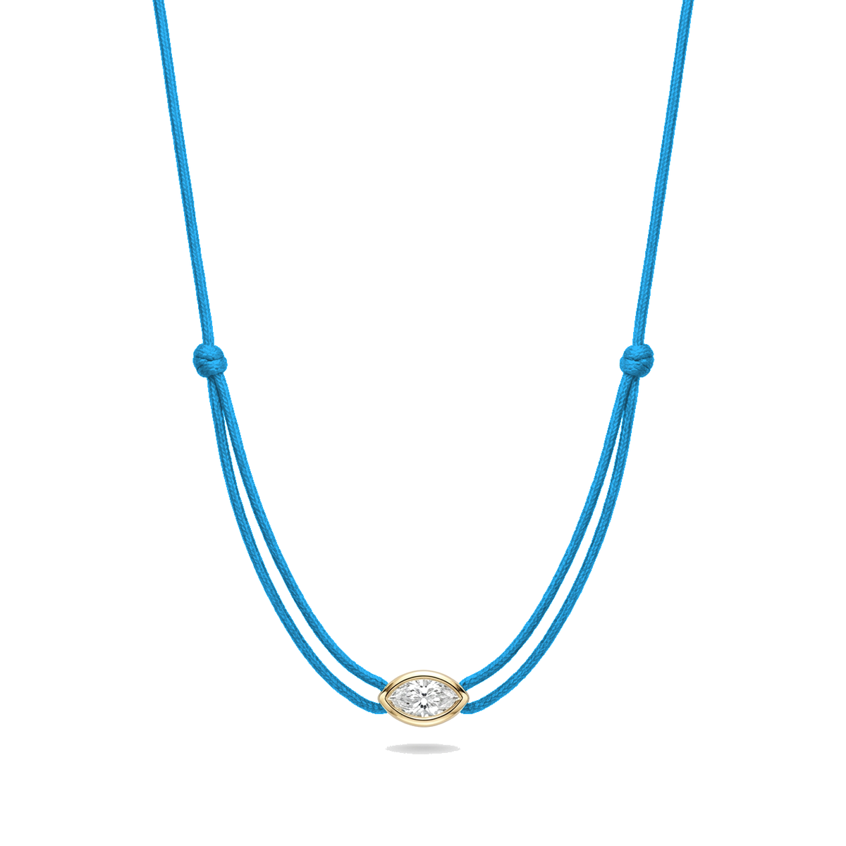 ll-cord:shapy-shine-marquise-necklace:Turq Blue