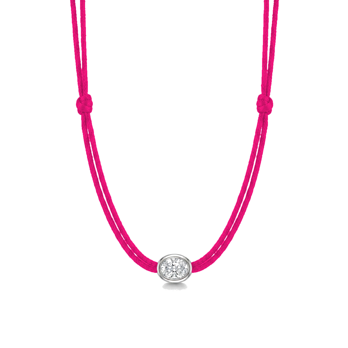 ll-cord:shapy-shine-oval-necklace:Fluo Pink
