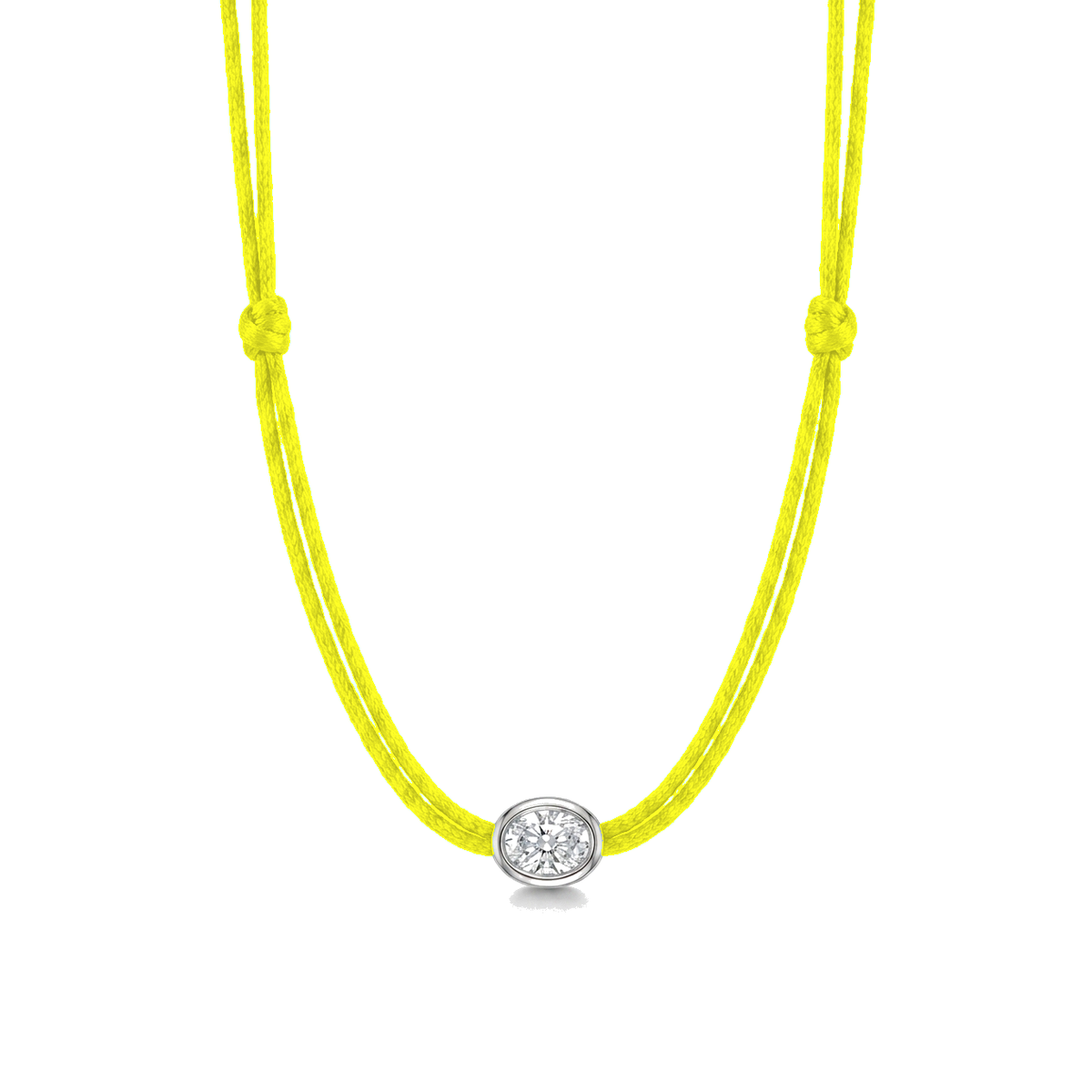 ll-cord:shapy-shine-oval-necklace:Fluo Yellow