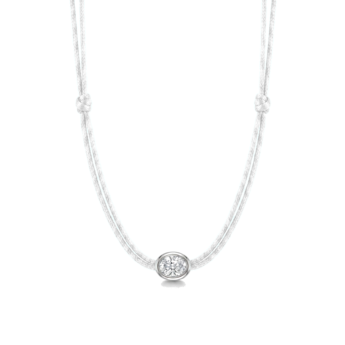 ll-cord:shapy-shine-oval-necklace:White