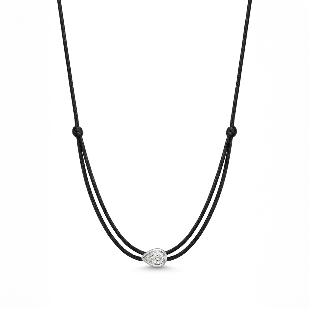 ll-cord:shapy-shine-pear-necklace:Black