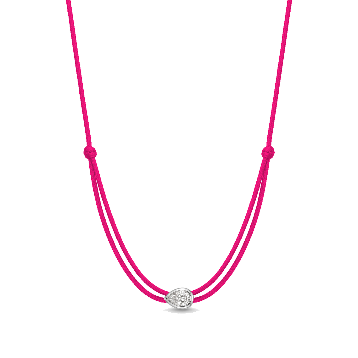 ll-cord:shapy-shine-pear-necklace:Fluo Pink