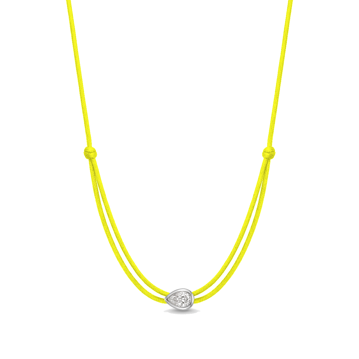 ll-cord:shapy-shine-pear-necklace:Fluo Yellow