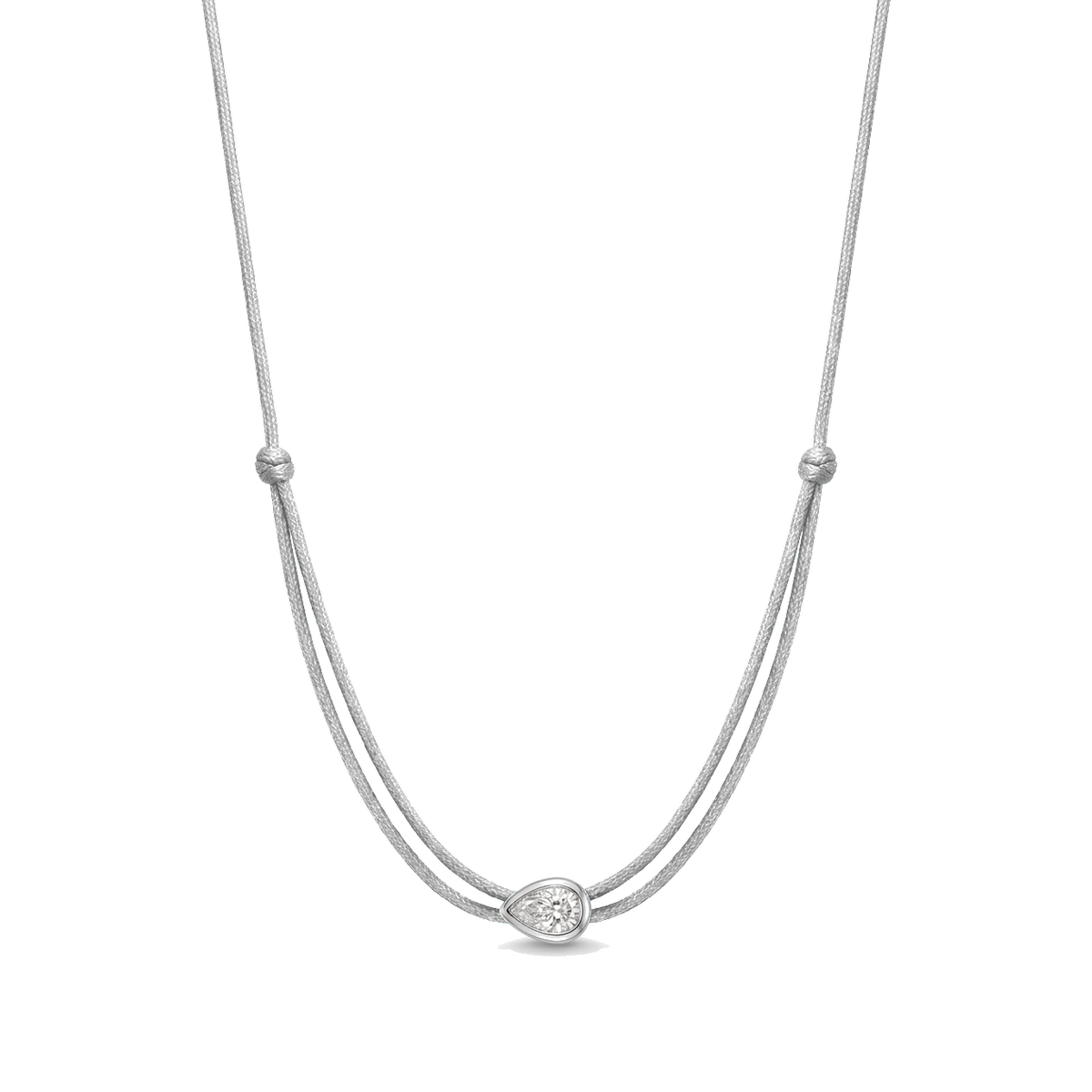 ll-cord:shapy-shine-pear-necklace:Silver Grey