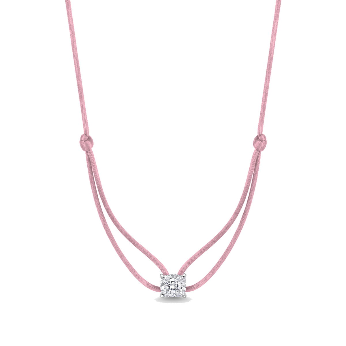 ll-cord:shapy-sparkle-longcushion-necklace:Baby Pink