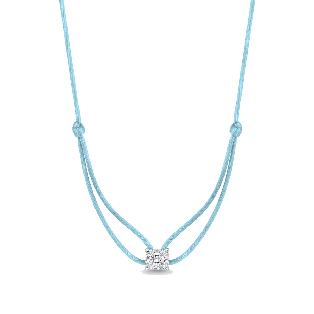 ll-cord:shapy-sparkle-longcushion-necklace:Light Blue
