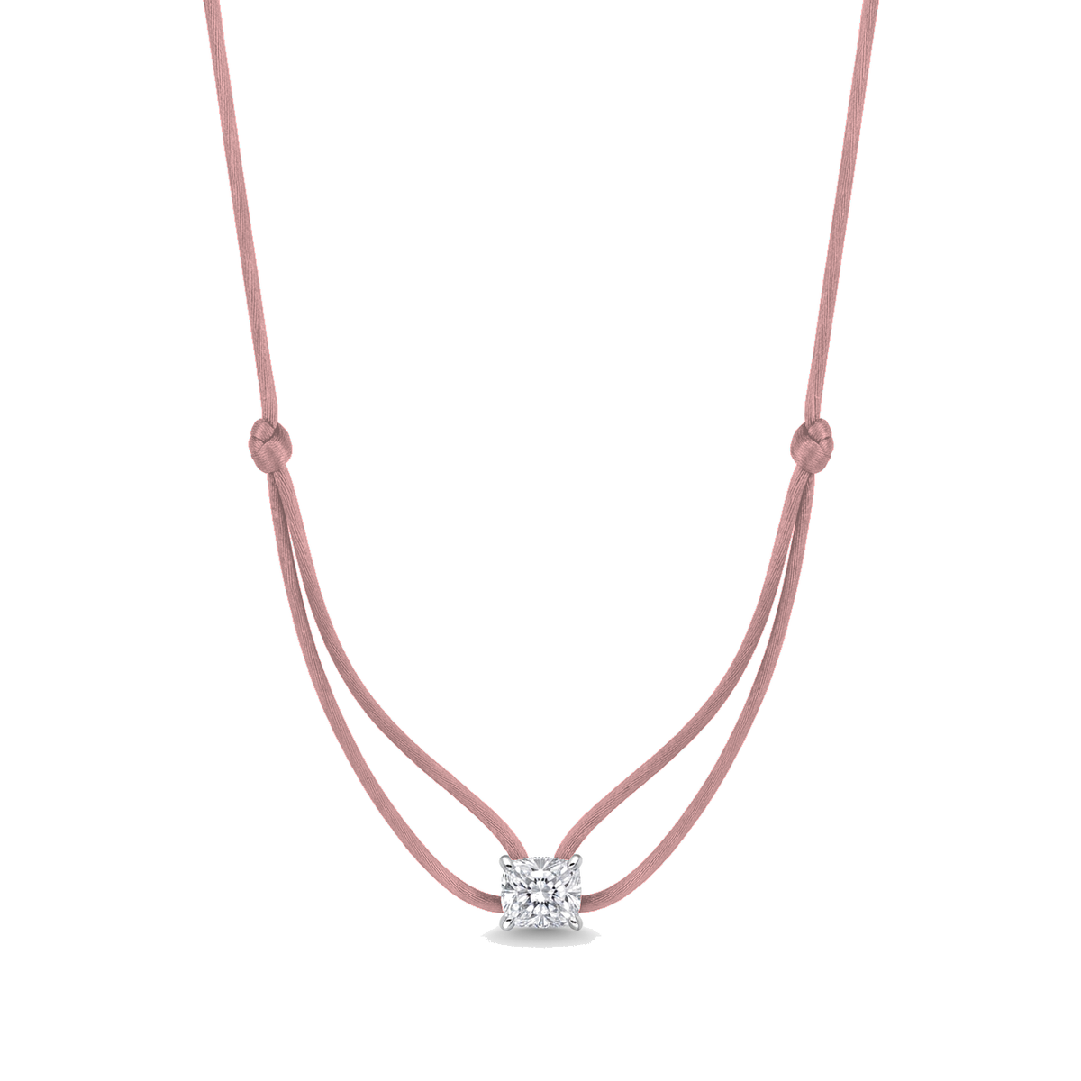 ll-cord:shapy-sparkle-longcushion-necklace:Old Pink