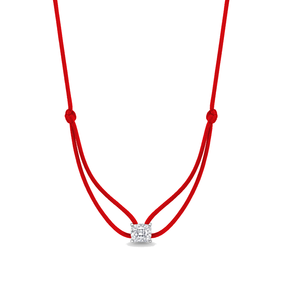 ll-cord:shapy-sparkle-longcushion-necklace:Red