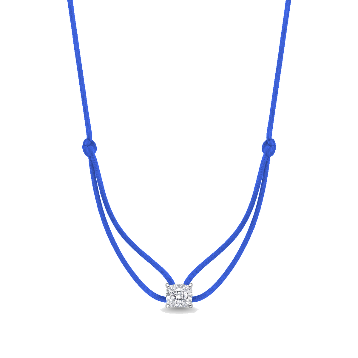 ll-cord:shapy-sparkle-longcushion-necklace:Royal Blue