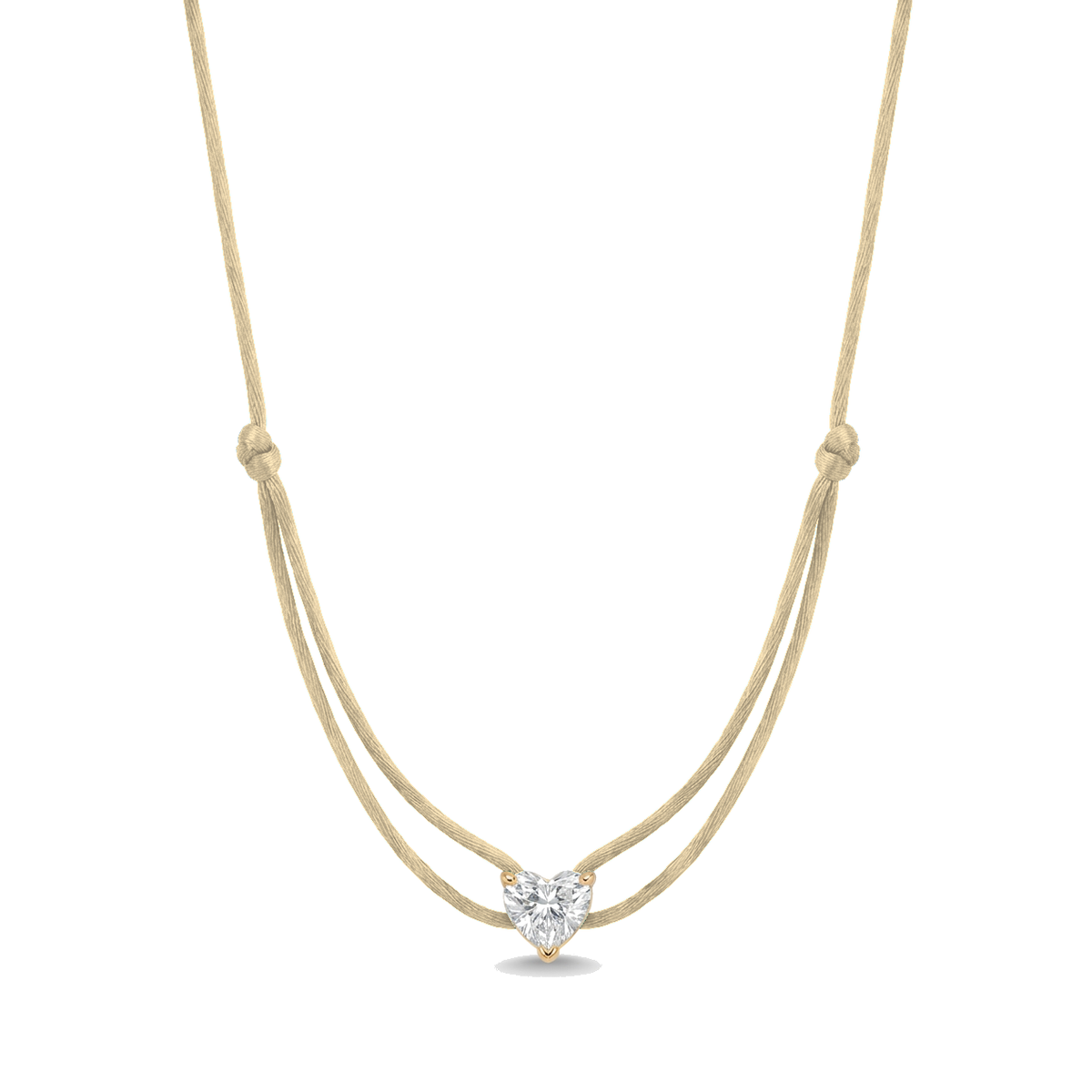 ll-cord:shapy-sparkle-heart-necklace:Champagne