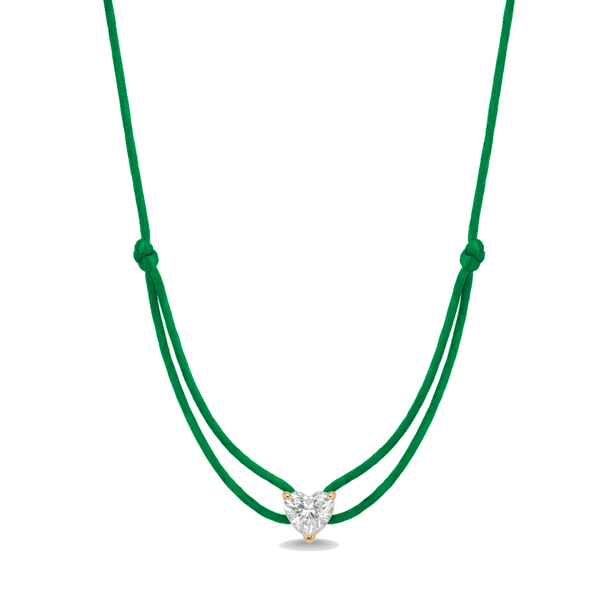 ll-cord:shapy-sparkle-heart-necklace:Green