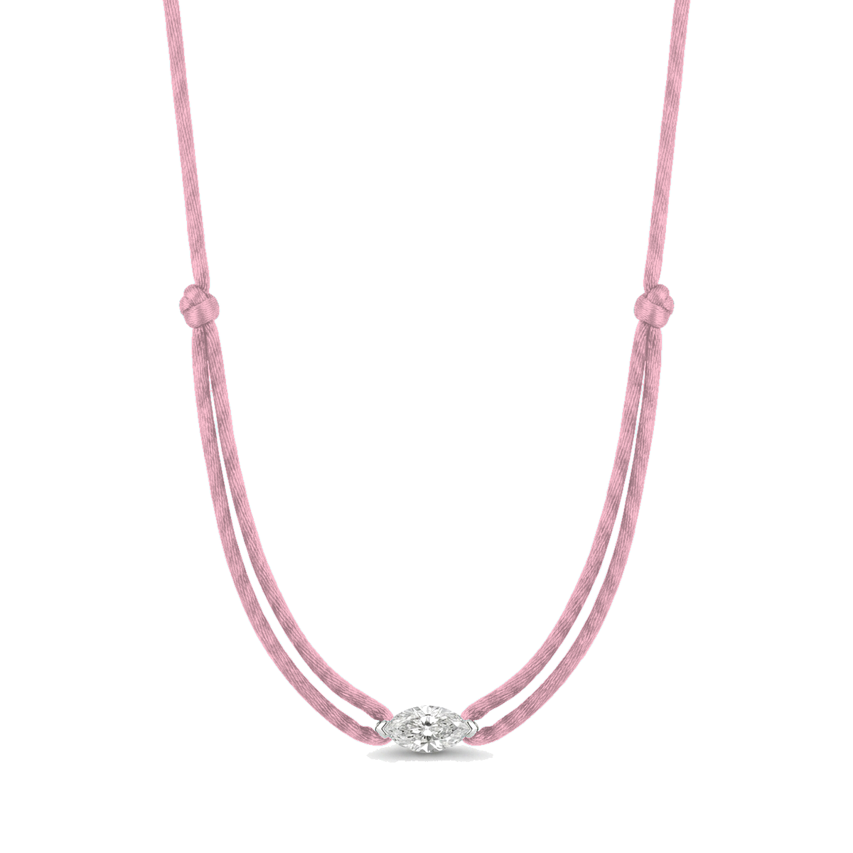 ll-cord:shapy-sparkle-marquise-necklace:Baby Pink