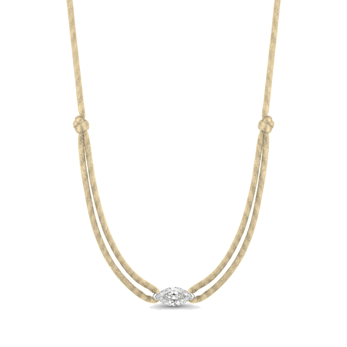 ll-cord:shapy-sparkle-marquise-necklace:Champagne