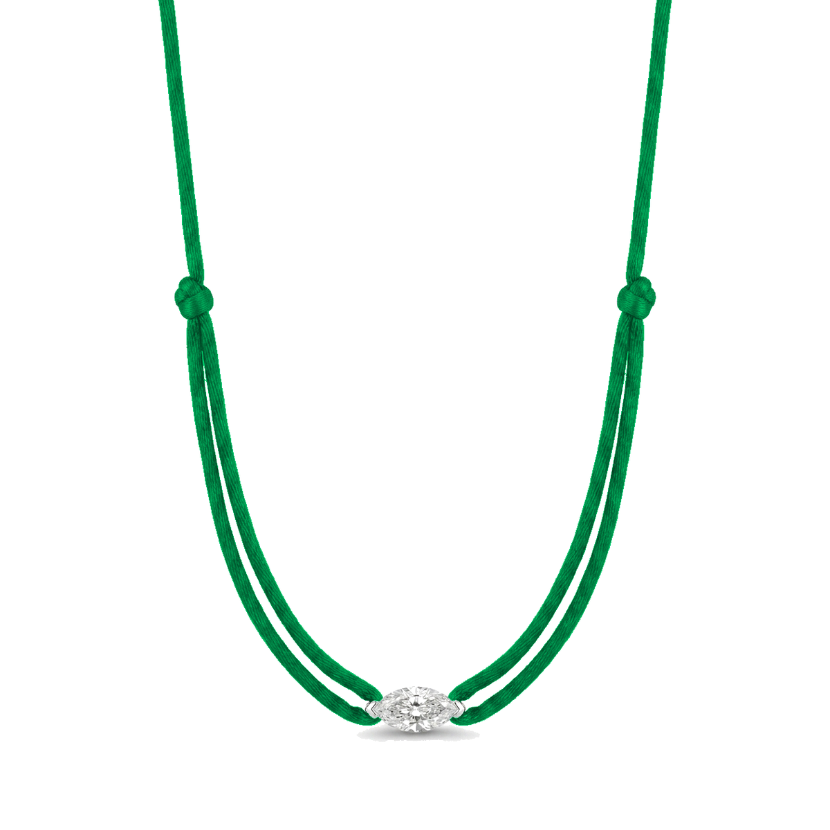 ll-cord:shapy-sparkle-marquise-necklace:Green