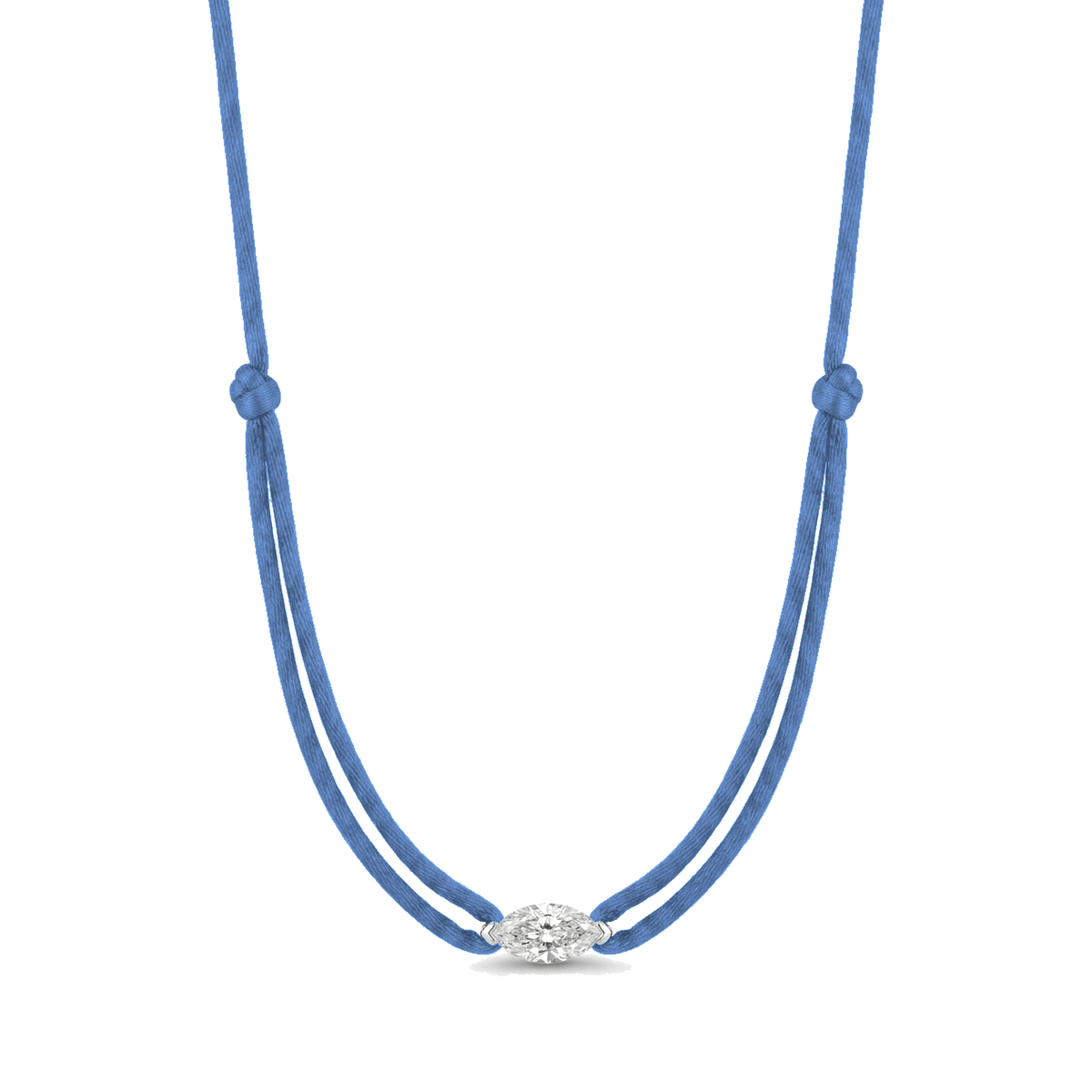 ll-cord:shapy-sparkle-marquise-necklace:Jeans Blue