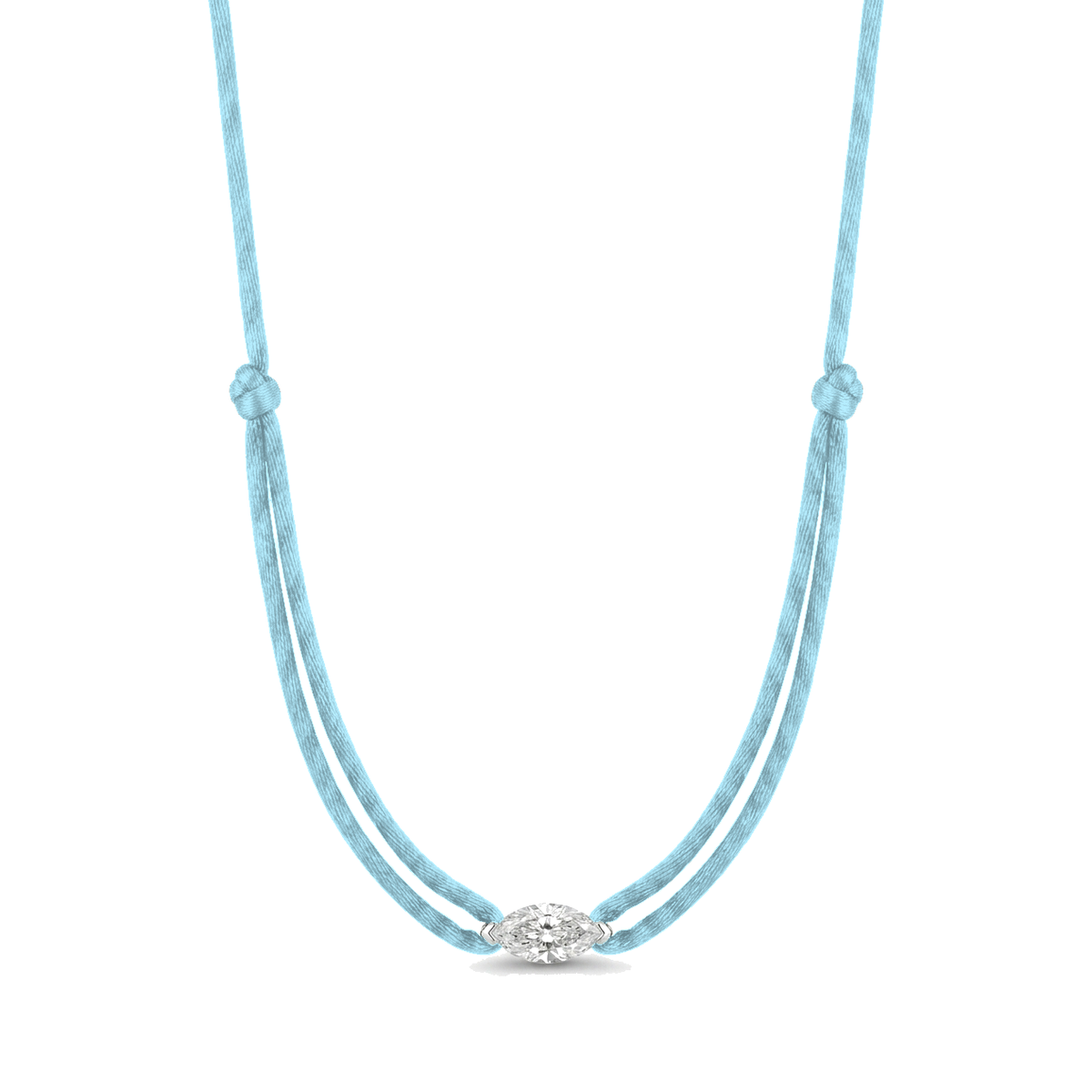 ll-cord:shapy-sparkle-marquise-necklace:Light Blue