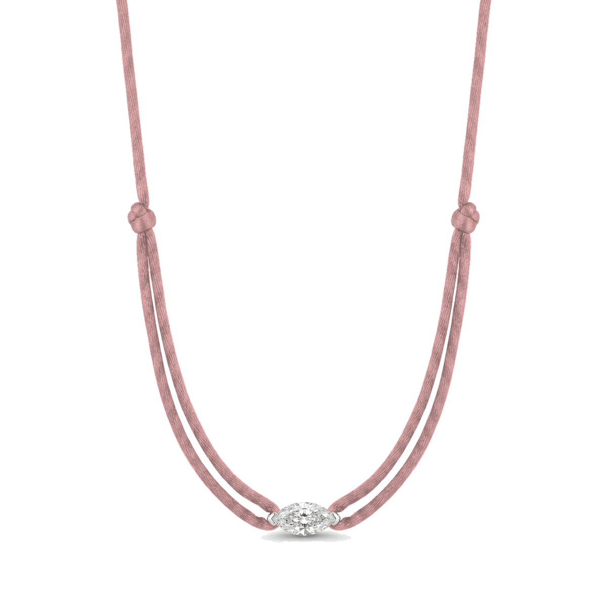 ll-cord:shapy-sparkle-marquise-necklace:Old Pink