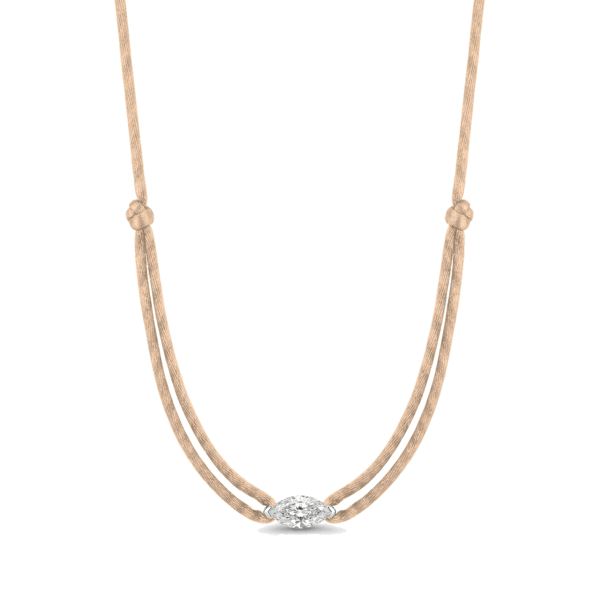 ll-cord:shapy-sparkle-marquise-necklace:Peach