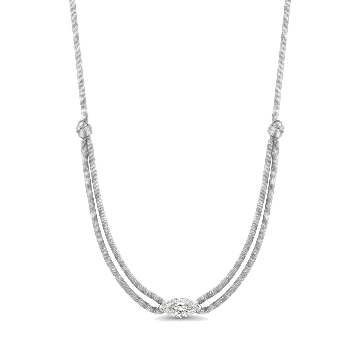 ll-cord:shapy-sparkle-marquise-necklace:Grey
