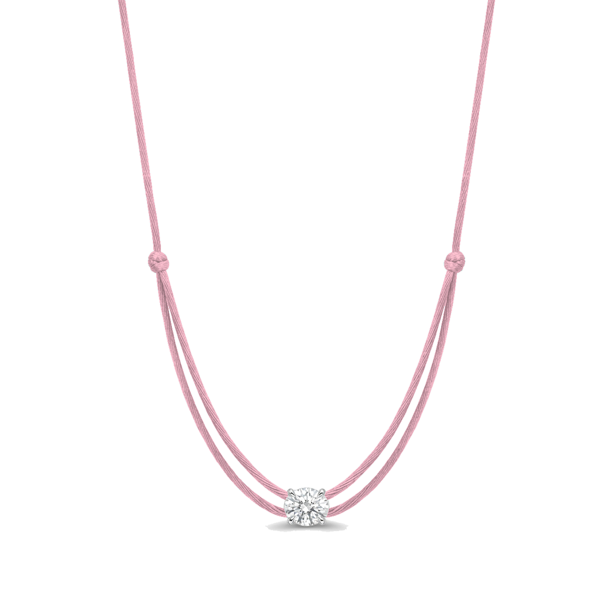 ll-cord:shapy-sparkle-oval-necklace:Baby Pink
