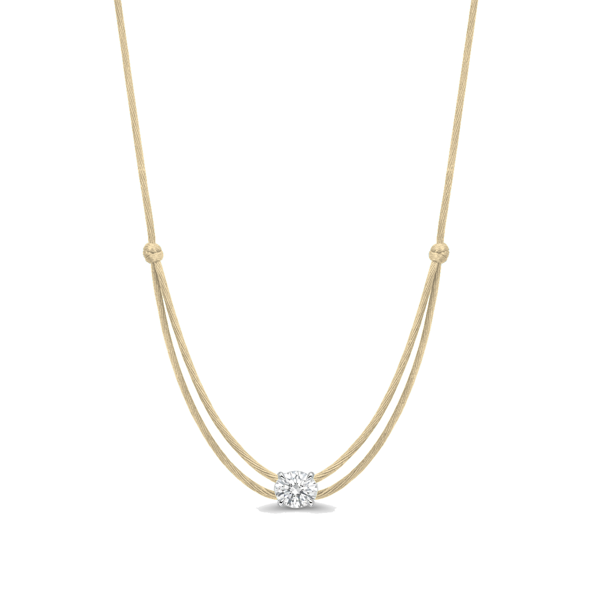ll-cord:shapy-sparkle-oval-necklace:Champagne