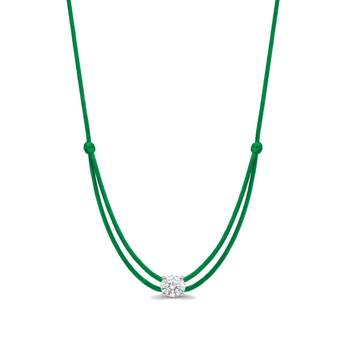ll-cord:shapy-sparkle-oval-necklace:Green