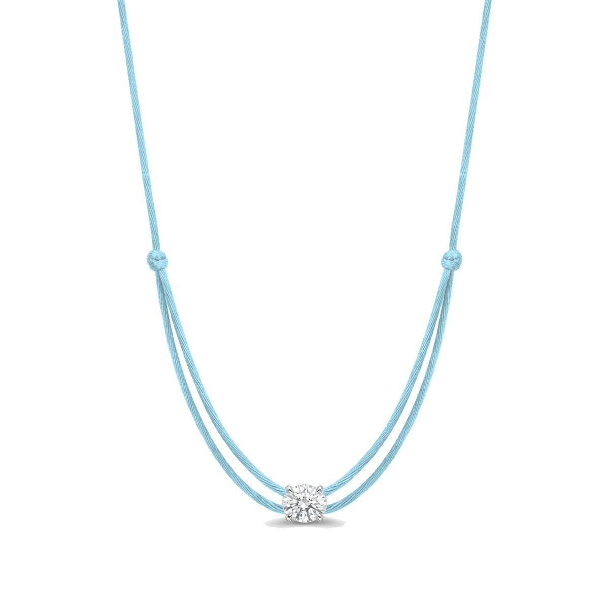 ll-cord:shapy-sparkle-oval-necklace:Light Blue