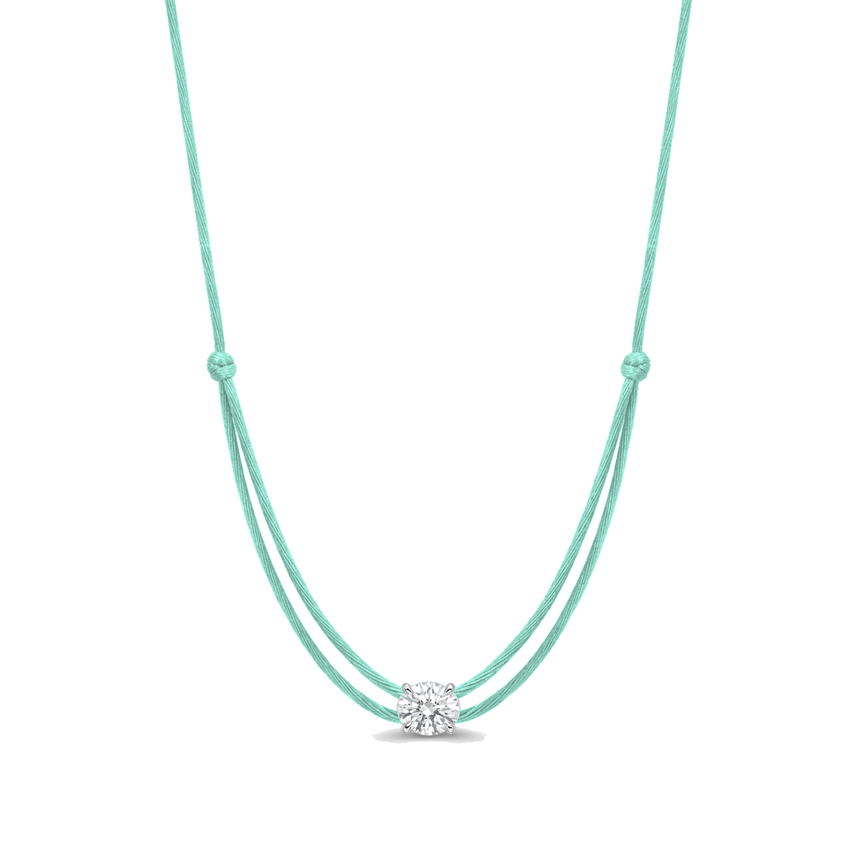 ll-cord:shapy-sparkle-oval-necklace:Mint Green